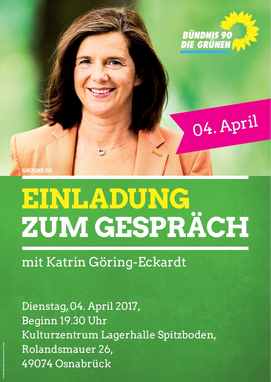 Katrin Göring-Eckhardt am 4. April in Osnabrück